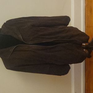 Womens brown goat suede jacket